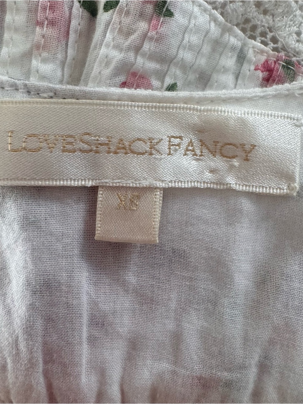 LoveShackFancy Jeromie Floral Ruffled Mini Dress - Size XS - Picture 2 of 5